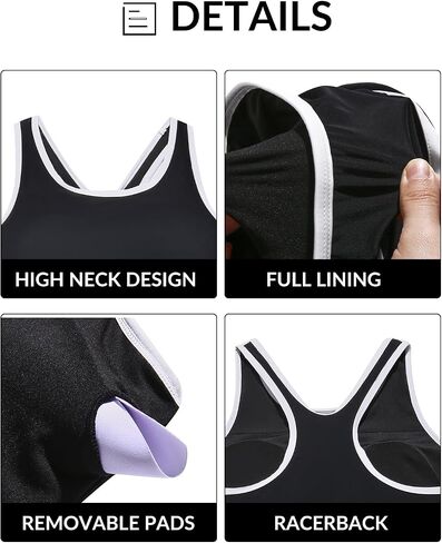 Yonique Plus Size High Waisted Bikini Sets Two Piece Color Block Swimsuits High Neck Racerback Bikini Sporty Bathing Suits in Saudi Arabia