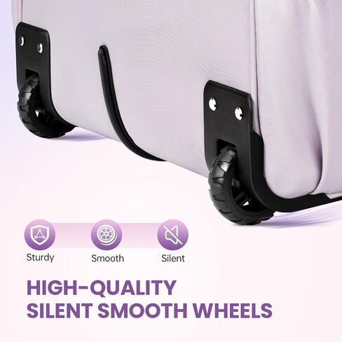 Ytonet Rolling Laptop Bag Women, 17.3 Inch Rolling Briefcase for Women, Waterproof Rolling Computer Bag Laptop Bag with Wheels for Work Travel College Business Overnight Wife Mom Teacher, Light Purple in Saudi Arabia