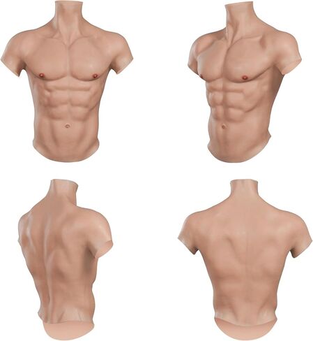 Silicone Muscle Suit Male Chest Realistic Fake Muscle simulation skin For Cosplay Transgender in Saudi Arabia