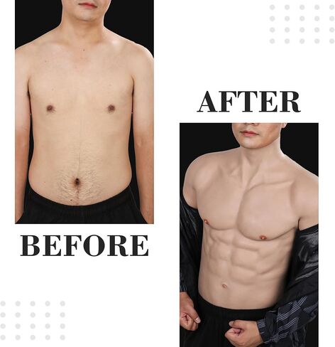 Silicone Muscle Suit Male Chest Realistic Fake Muscle simulation skin For Cosplay Transgender in Saudi Arabia