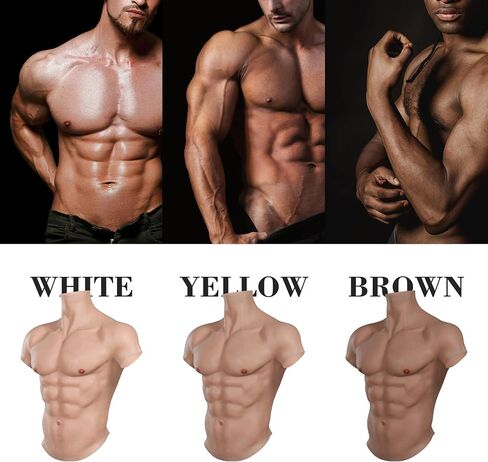 Silicone Muscle Suit Male Chest Realistic Fake Muscle simulation skin For Cosplay Transgender in Saudi Arabia