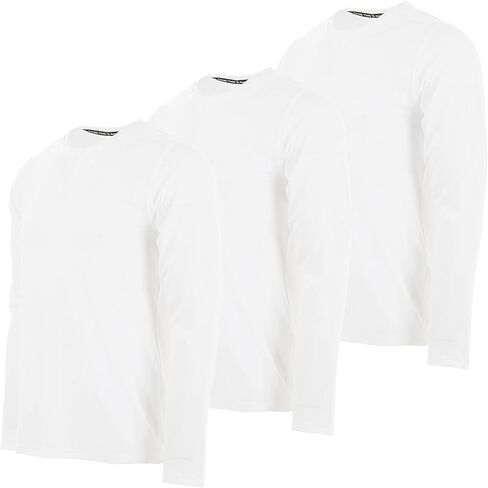 X Game Time 3 Pack Men's Dry-Fit Moisture Wicking Performance Long Sleeve T-Shirt, Outdoor Active Athletic Crew Top in Saudi Arabia