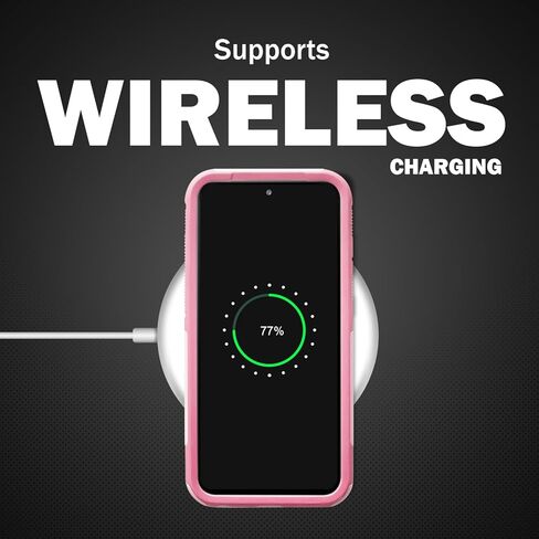 Glisten - Samsung Galaxy S23 Case, Samsung S23 5G Armor Case - Floral Burgundy Pattern Printed Heavy Duty Military Grade Protection Shockproof Pink Armor Phone Case/Cover for Galaxy S23 5G. in Kuwait