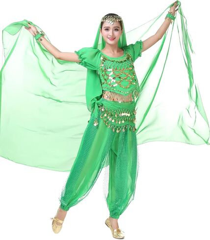 ZLTdream Women's Indian Belly Dance Colorful Scarf Veil 2.2 * 1.2M For Halloween Raves Costume Chiffon in Saudi Arabia