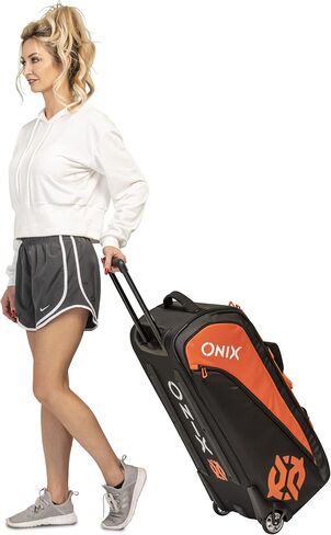 Onix KZ7400-PWDOB Pro Team Wheeled Duffle Bag in Orange/Black in Kuwait