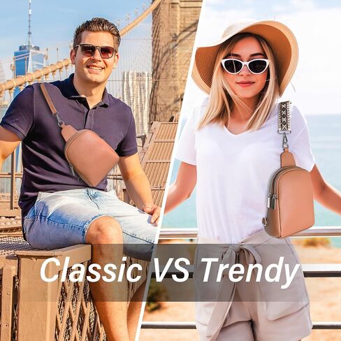Fanny Pack Crossbody Bags for Women Trendy Small Sling Bag Vegan Leather Cell Phone Purse Mini Chest Bag Cute Fashionable Gifts for Women Teen Girls Travel Outdoor Daily with 2 Straps Cream White in Saudi Arabia