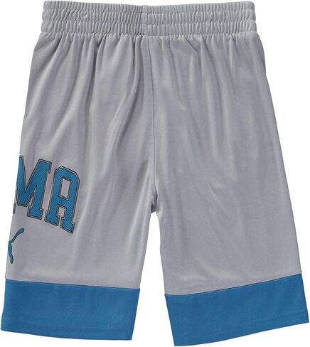 PUMA Boys' Core Essential Athletic Shorts (X-Large, Light Heather Grey with Blue) in Saudi Arabia