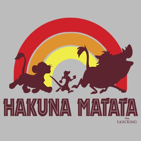 Disney Lion King Hakuna Rainbow Girl's Heather Crew Tee in Saudi Arabia