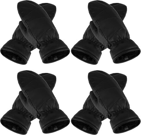 4 Pairs Unisex Winter Genuine Leather Mittens Thermal Mitten Gloves Men Women Lambskin Outdoor Leather Gloves Windproof Warmer Winter Mittens for Winter Warm Christmas Gifts in Saudi Arabia