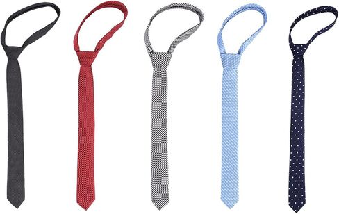 فاليتو مجموعة ربطات عنق زفاف للرجال من 5 قطع، ربطات عنق رفيعة من الحرير مقاس 2 انش، ربطات عنق مبتكرة خاصة بنمط هاوندستوث منقط بنمط زهور، احمر، مقاس M, أحمر, M in Kuwait