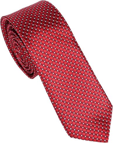 فاليتو مجموعة ربطات عنق زفاف للرجال من 5 قطع، ربطات عنق رفيعة من الحرير مقاس 2 انش، ربطات عنق مبتكرة خاصة بنمط هاوندستوث منقط بنمط زهور، احمر، مقاس M, أحمر, M in Kuwait