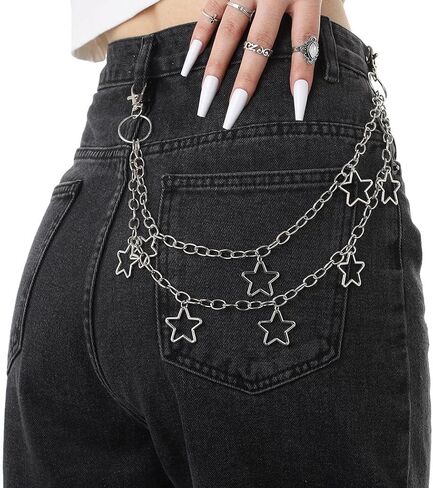 Hip Hop Pant Chain Acrylic Jean Chain Punk Wallet Chain Rock Pocket Chain for Men and Women in Kuwait