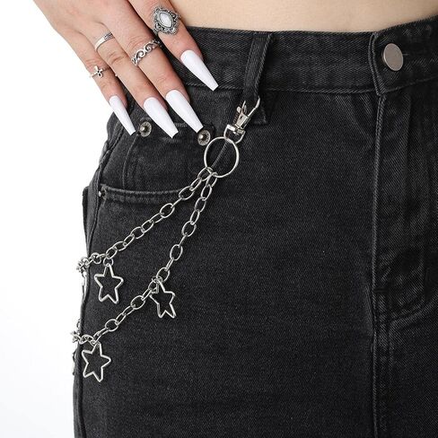 Hip Hop Pant Chain Acrylic Jean Chain Punk Wallet Chain Rock Pocket Chain for Men and Women in Kuwait