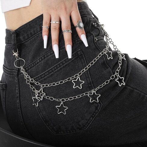 Hip Hop Pant Chain Acrylic Jean Chain Punk Wallet Chain Rock Pocket Chain for Men and Women in Kuwait