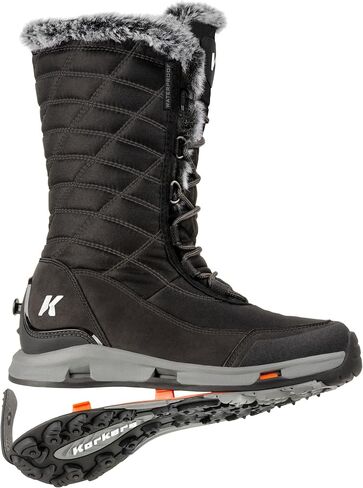 Korkers Women's South Lake Winter Boots - Extra Cozy and Waterproof - Includes Interchangeable TrailTrac Sole in Saudi Arabia