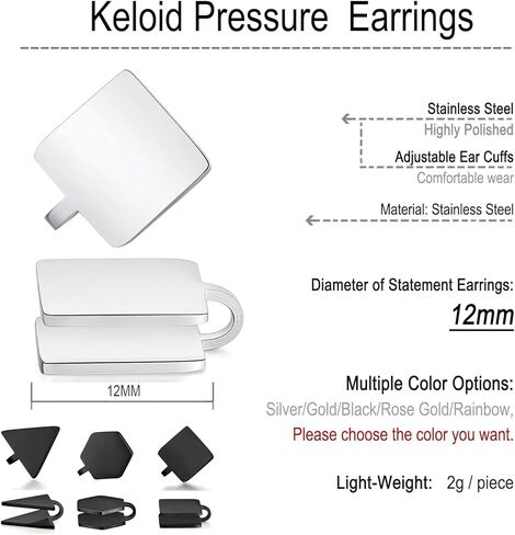 أقراط مشبك هندسية من FLYUN للنساء، أقراط بمشبك، أقراط ضغط بمشبك للجُدرات، أقراط الضغط الإبري، أقراط ضغط للجُدرات، أساور الأذن، أقراط حلزونية من الفولاذ المقاوم للصدأ غير مثقوبة in Kuwait