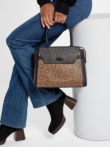 GUESS Cassey Logo Satchel in Kuwait