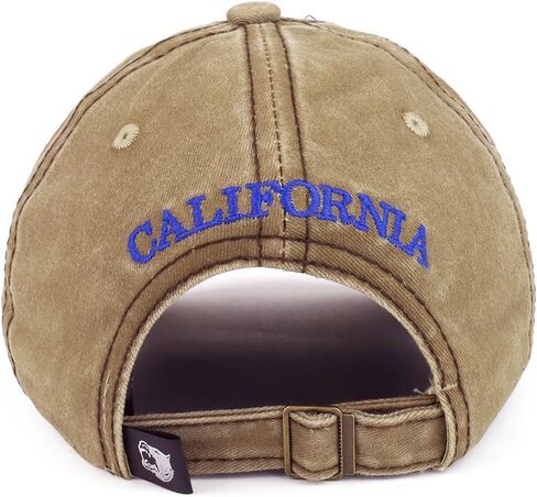 Trendy Apparel Shop California Bear Vintage Flag Embroidered Unstructured Baseball Cap in Saudi Arabia