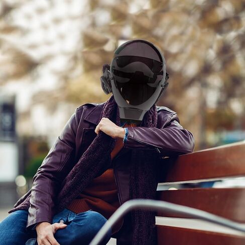 قناع بانك اسود من توساو، قناع تنكري للهالوين، مناسب للحفلات والمهرجانات الموسيقية، قناع فارس تنكري، خوذة فنية مستقبلية، قناع سايبر رائع، اكسسوارات تنكرية، قناع وجه كامل in Kuwait