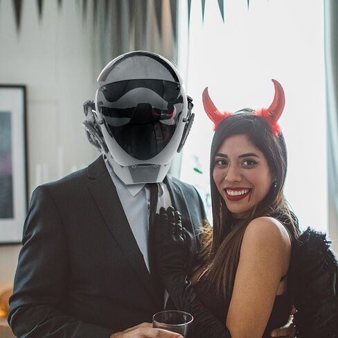 قناع بانك اسود من توساو، قناع تنكري للهالوين، مناسب للحفلات والمهرجانات الموسيقية، قناع فارس تنكري، خوذة فنية مستقبلية، قناع سايبر رائع، اكسسوارات تنكرية، قناع وجه كامل in Kuwait