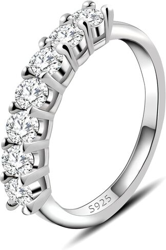 Moissanite Wedding Band Half Eternity Stackable Engagement Ring D Color VVS1 Lab Created Diamond in Saudi Arabia