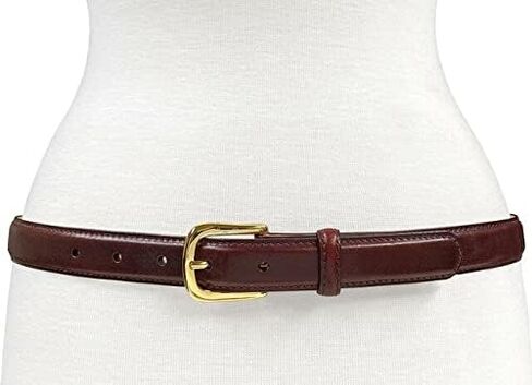 Italian Calfskin Dress Belt Gold Buckle 1-3/8''(35mm) Wide, 1"(25mm) Wide, Multi-Style Options in Saudi Arabia