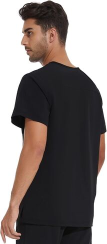 COZYFIT Scrub Top للرجال - مقشر رقبة على شكل حرف V قابل للتمدد مع 3 جيوب، مقشر مضاد للتجاعيد للرجال in Kuwait