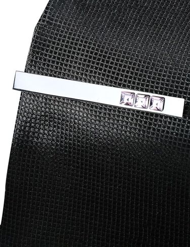 Men's Classic Luxury Zircon Crystal Tie Clip Silver Tone Light Brass Regular Necktie Tie Clip for Wedding Groomsmen Grooms Business Anniversary in Saudi Arabia