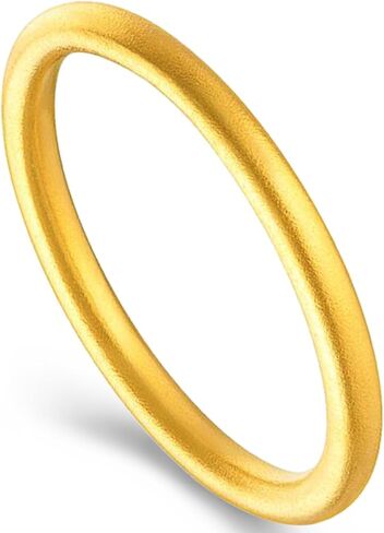 ENDLESSNESS & ETERNITY 2mm 2.5mm 14K Wedding Gold Band for Women Gold Plated Comfort Fit Stackble Plain Ring Knuckle Finger in Kuwait