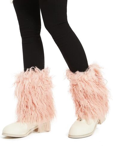 Fur Leg Warmers Furry Faux Fur Winter Leggings Boot Cuffs Toppers for Women in Saudi Arabia