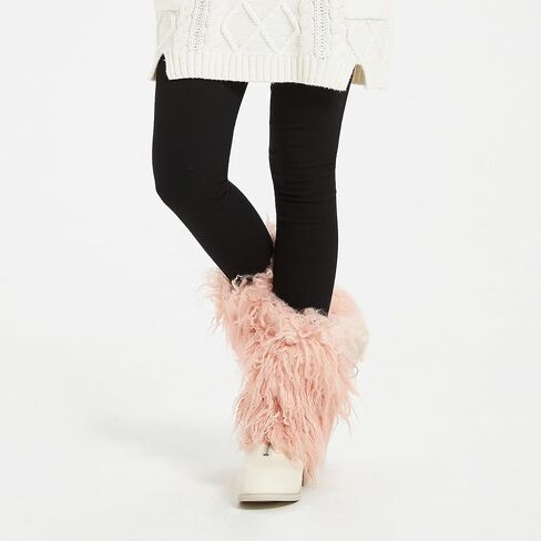 Fur Leg Warmers Furry Faux Fur Winter Leggings Boot Cuffs Toppers for Women in Saudi Arabia