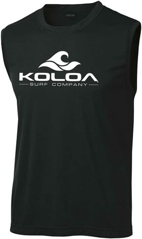 تي شيرت Koloa Surf Classic Wave بشعار ماص للرطوبة بدون أكمام. المقاسات: XS-4XL in Kuwait
