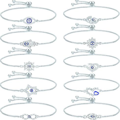10pcs Evil Eye Bracelets Mexican Bracelets for Women Girls in Kuwait