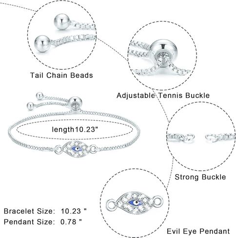 10pcs Evil Eye Bracelets Mexican Bracelets for Women Girls in Kuwait