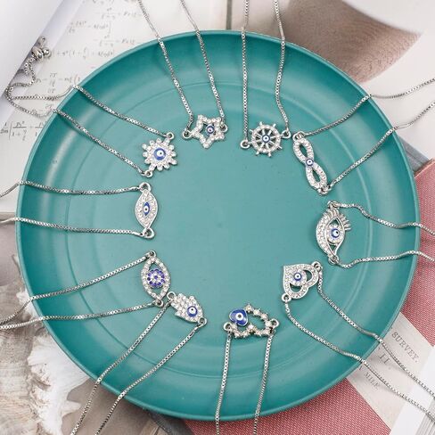 10pcs Evil Eye Bracelets Mexican Bracelets for Women Girls in Kuwait