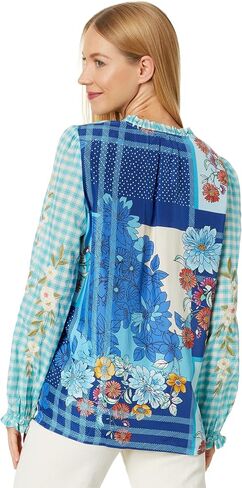 Johnny Was Nalina Ruffle Scarf Back Blouse in Saudi Arabia