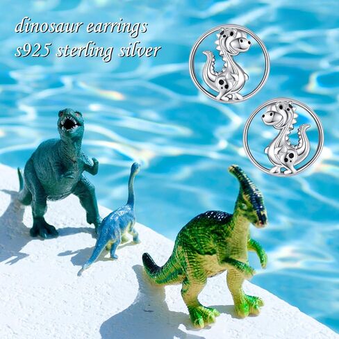 Dinosaur Earrings S925 Sterling Silver Dinosaur Dino Stud Earrings Dinosaur Jewelry Gifts for Women Girls in Saudi Arabia