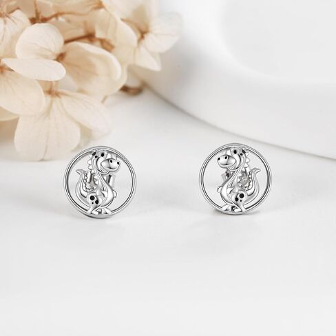 Dinosaur Earrings S925 Sterling Silver Dinosaur Dino Stud Earrings Dinosaur Jewelry Gifts for Women Girls in Saudi Arabia