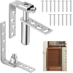 YJINGRUI Saloon Door Hinges, Self-Return Cafe Door Hinges, Dual Swing, 180 Degree Rotation, 66lb Load-Bearing for 2 Sets