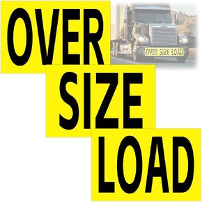 Magnetic Oversize Load Signs for Trucks, 3 Pcs - 11.61" x 52.67" Professional Wide Load Warning Banner for Safe Hauling Trailers, Easy to disassemble, Durable and Visible
