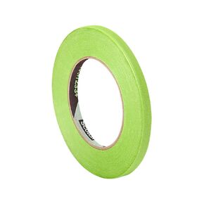 3M 401+ 0.5" x 60yd High Performance Masking Tape - 0.5" x 60 Yards Roll, Crepe Paper, Green