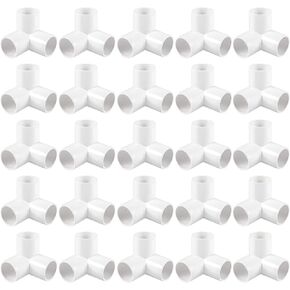 ZOENHOU 20 Pack 1 Inch 4 Way PVC Fittings Corner Cross Elbow 90 Degree, SCH40 Elbow PVC Fitting Heavy Duty PVC Pipe Fits Furniture Structural Grade Adapter Connector