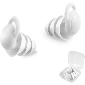 سدادات أذن لعزل ضوضاء النوم، سدادات أذن لحجب أصوات النوم، سدادات أذن من السيليكون لحماية السمع قابلة لإعادة الاستخدام للعمل والشخير والسباحة والحفلات الموسيقية والرماية - أسود in Kuwait