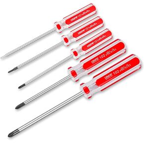 Triwing Screwdriver Set Magnetic Point Y Tip 5 Sizes 1.5mm 2mm 3mm 4mm 5mm, Magnetic Tri-wing Screwdriver Set with Plastic Handle
