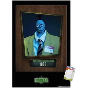 Trends International Beetlejuice Beetlejuice - Employee Of The Millennium (Bob) Wall Poster, 22.37" x 34.00", Poster & Mount Bundle