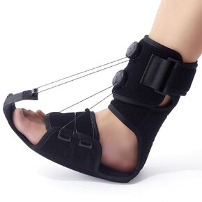 Plantar Fasciitis Night Splint - Adjustable Night Splint for Plantar Fasciitis Women & Men with Fine-tuning Knobs, Plantar Fasciitis Brace for Sleeping, Foot Drop, Heel Pain, Achilles Tendonitis - Black