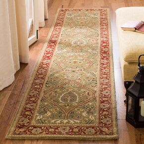 SAFAVIEH Persian Legend Collection Runner Rug - 2'6" x 8', Light Green & Rust, Handmade Traditional Wool, Ideal for High Traffic Areas in Living Room, Bedroom (PL819B)