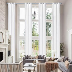 Extra Long Blackout Curtains, 20ft Length Room Darkening Grommet High Ceiling Drapes, Navy 2 Story Curtains for Living Room and Loft(1 Panel, Navy, 52"x240")