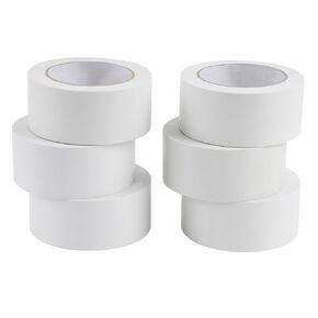 Lichamp 6 Rolls Vinyl Tape, Premium Safety Marking and Traffic Floor Marking Tape, Bundling, Social Distancing, 2 Inch x 36 Yards per Roll, 216 Total Yards, White