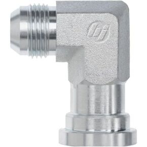 برينان 1704-12-12-FG تركيبات أنبوب JIC من الفولاذ المطروق، شفة كوع 90 درجة كود 61، 3/4 بوصة أنبوب OD × 3/4 بوصة شفة in Kuwait